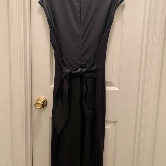 Black and white faux leather dress - Picture 2 of 2